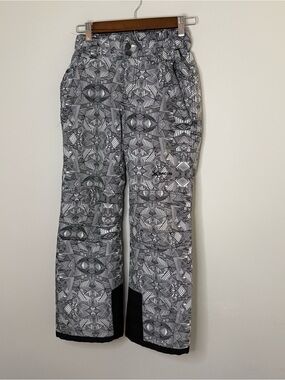 Arctix Kids Boys Medium Snowpants Black White Ski Pants Pockets no bibs